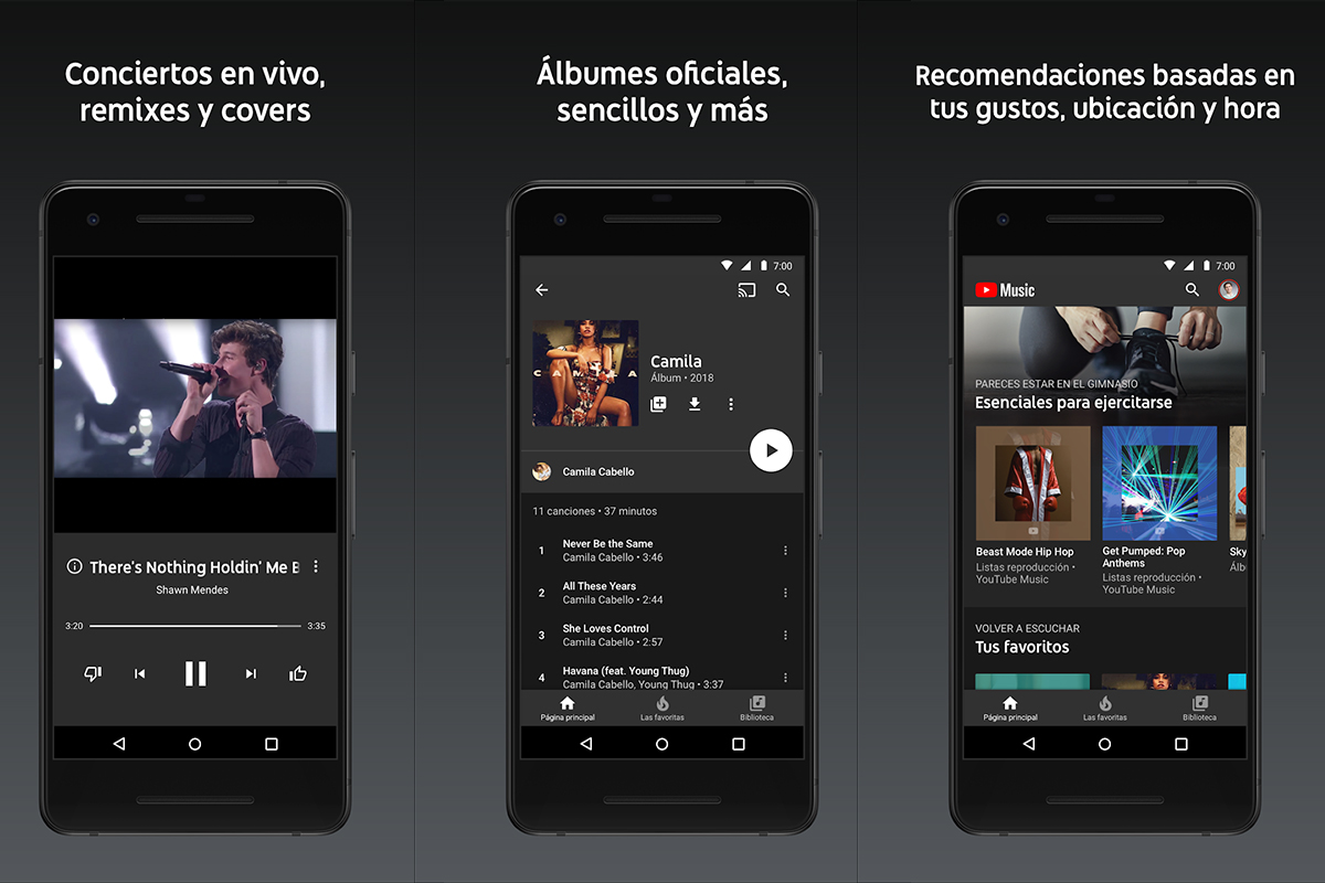 Aplicaciones para escuchar música online: YouTube Music