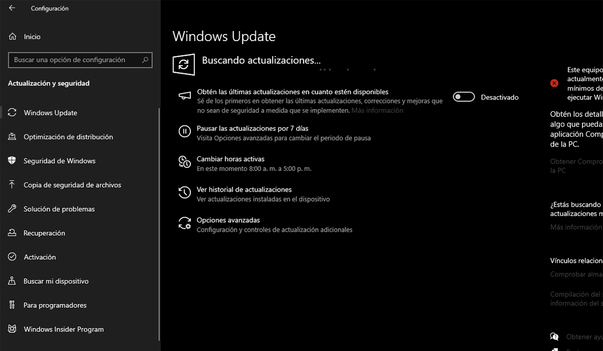 Mantén Windows 10 actualizado